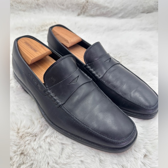 TOD'S Gommino Penny Loafers Leather Driving Shoes men’s 8 black leather